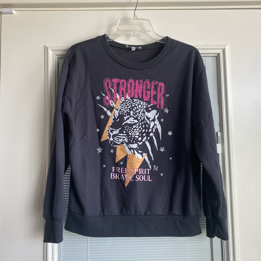 Grace & Lace Stronger Gray Sweatshirt